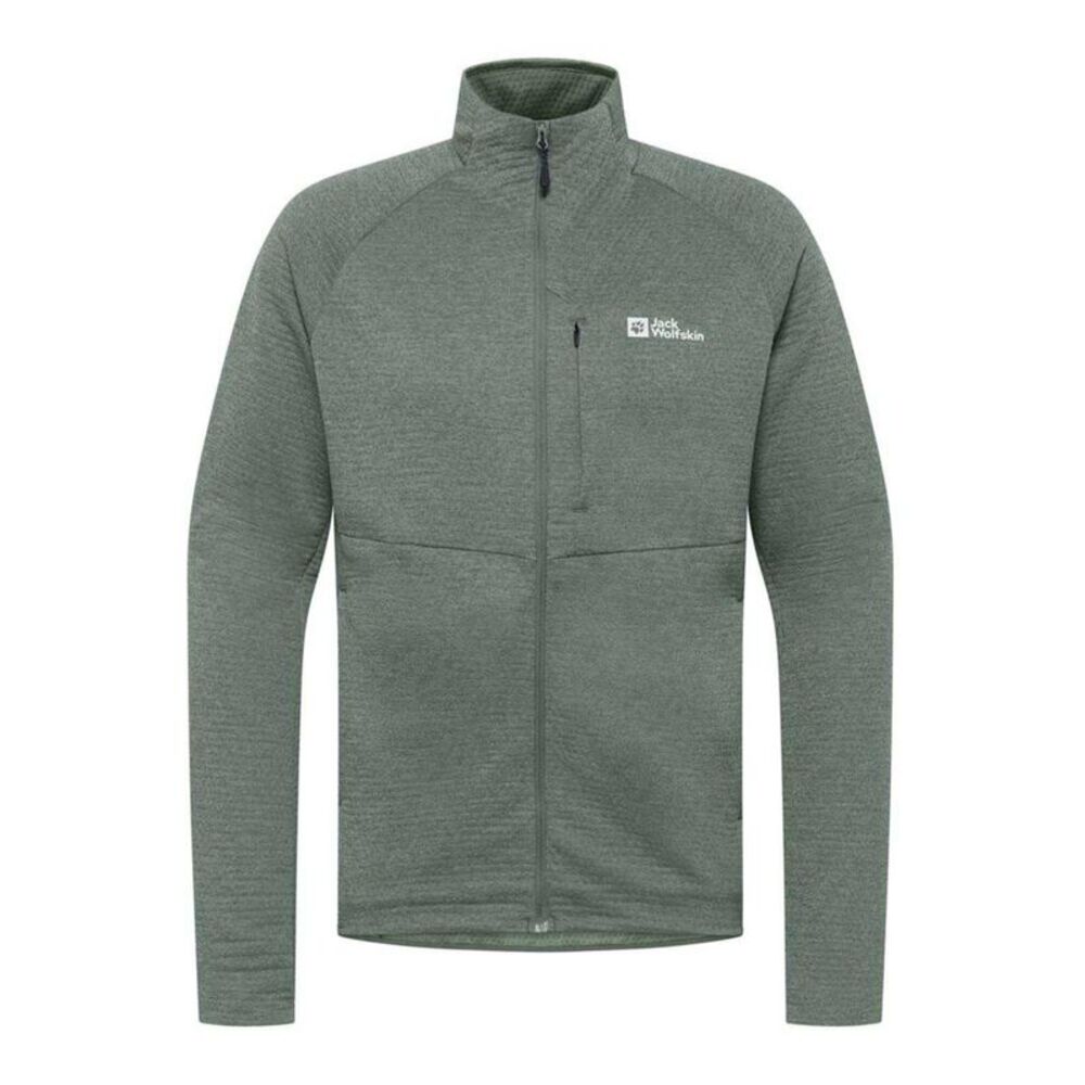 Jack Wolfskin Mens Taiga Full Zip Fleece Jacket / Slate Green